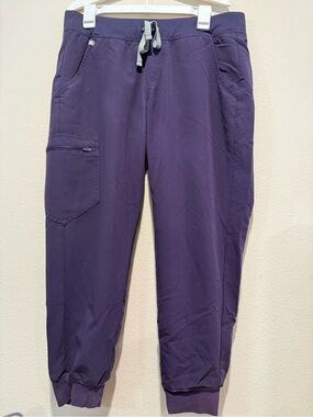 Figs Women’s Purple Jogger Sweatpants with Zippered Cargo Pocket